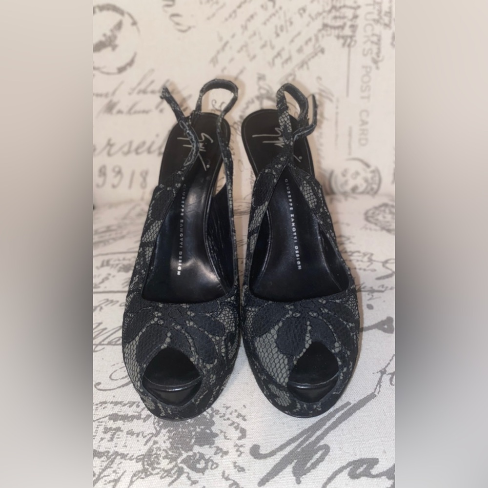 Sexy Monro Lace Giuseppe Zanotti Peep toe stiletto - Picture 3 of 16